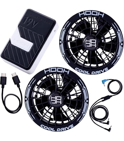 Amazon.co.jp: HOOH 快適ウェア新型19Vバッテリーセット(バッテリー